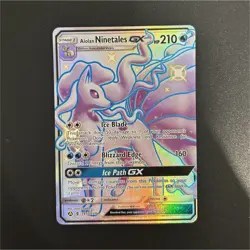 Alolan Ninetales GX SV53/SV94 Full Art Holo - Hidden Fates Pokemon TCG - Image 1