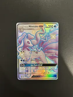 Alolan Ninetales GX SV53/SV94 Full Art Holo - Hidden Fates Pokemon TCG - Image 2