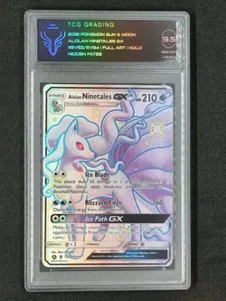 Pokemon Hidden Fates Alolan Ninetales GX SV53/SV94 TCG Grading 9.5 - Image 1