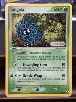 2006 Pokemon Tangela 44/92 EX Legend Maker Reverse Holo LP Stamped - Image 1