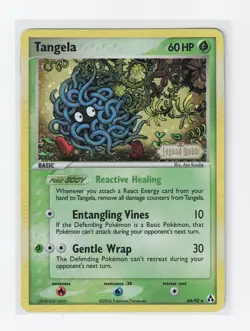 2006 Pokemon Tangela 44/92 EX Legend Maker Reverse Holo LP Stamped - Image 1