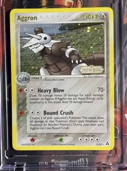 2006 Pokemon EX Legend Maker Aggron 2/92 Reverse Holo Foil Stamped - NM / MINT - Image 1