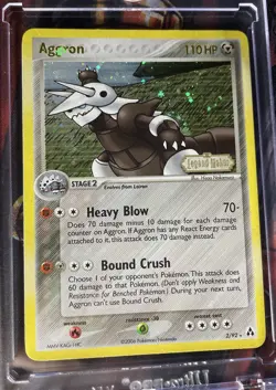 2006 Pokemon EX Legend Maker Aggron 2/92 Reverse Holo Foil Stamped - NM / MINT - Image 3