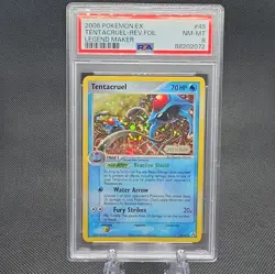 The Pokemon Company 2006 Tentacruel 45/92 EX Legend Maker Reverse Holo PSA 8 EN - Image 1