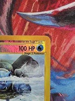 Pokemon TCG Blastoise Expedition Base Set Reverse Holo Rare Card 4/165 LP+/NM- - Image 3