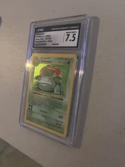 1999 Pokemon Venusaur Holo Rare Shadowless Card 15/102 Base Set Vintage CGC 7.5 - Image 3