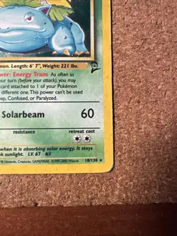 Pokemon TCG Venusaur Base Set 2 Holo Card 18/130 MP WOTC Vintage Rare - Image 4