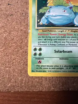 Pokemon TCG Venusaur Base Set 2 Holo Card 18/130 MP WOTC Vintage Rare - Image 5