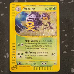 Pokemon TCG Weezing Expedition Base Set 032/165 Holo Rare E-Reader EN 80HP - Image 1