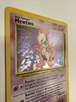 Mewtwo 010/102 Holo Rare 1999 Pokemon Base Set Card DMG - Image 2