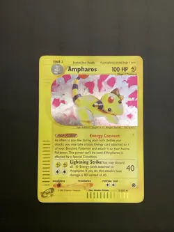 Pokemon TCG Ampharos Expedition Base Set Holo Card 2/165 Rare - Image 1