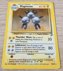 Magneton 9/130 Holo Rare Base Set 2 Pokemon WOTC 2000 - Damaged/HP - Image 3