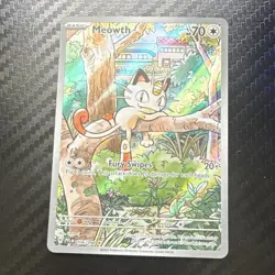 Pokemon TCG Meowth 106/094 Me02 Phantasmal Flames Holo Illus Rare Eng 70 HP - Image 1