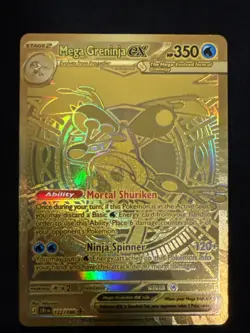 Mega Greninja ex #122/86 Secret Rare GOLD NM POKEMON TCG - Image 1