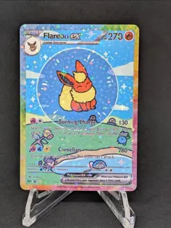 BUBBLE FLAREON EX POKEMON CARD * FAN ART * MEW FRIENDS Paldean 232/091 - Image 1