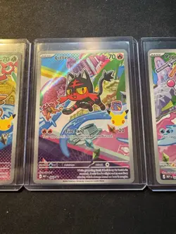 Rowlet, Litten, Popplio MEP 045, 044, 043 NM First Pokemon 30th Free Shipping - Image 3