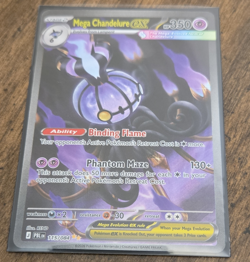 Mega Chandelure EX MEGA 115/084 PBL English Holo Pokemon TCG Card - Image 1