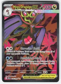 Mega Dragalge ex 104/086 Holo Pokemon TCG Card Ultra Rare ME04: Chaos Rising NM - Image 1