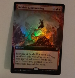 Nahiri's Lithoforming Ext Art FOIL NM Zendikar Rising MTG MAGIC THE GATHERING - Image 1