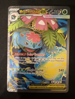 Pokemon TCG Mega-Venusaur-EX Evolutions Holo Full Art Ultra Rare Card 155/132 - Image 1