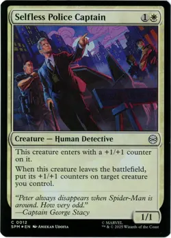 Selfless Police Captain (Foil) - 0012 - Marvel's Spider-Man - MTG SHIPS NOW NM/M - Image 1