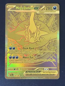 Mega Darkrai EX 120/084 Hyper Rare Gold Full Art Holo Pokemon TCG English NM - Image 1