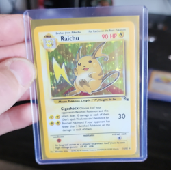 Pokemon TCG Raichu 14/62 Fossil Unlimited Holo Rare Eng 90HP 1999 WOTC - Image 1