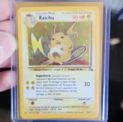 Pokemon TCG Raichu 14/62 Fossil Unlimited Holo Rare Eng 90HP 1999 WOTC - Image 2