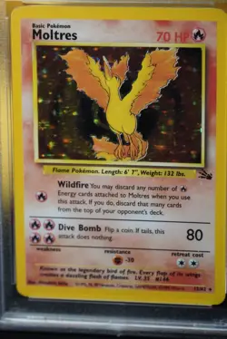 Moltres Holo 12/62 Fossil 1999 Pokemon PSA 5 - Image 4