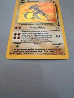 Wizards of the Coast Pokemon TCG Kabutops 9/62 Fossil Holo Rare 1st Ed 60HP - Image 2