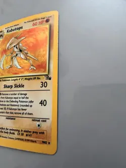 Wizards of the Coast Pokemon TCG Kabutops 9/62 Fossil Holo Rare 1st Ed 60HP - Image 5