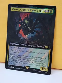 1x EXTENDED SURGE FOIL Shelob, Child of Ungoliant, NM, LTR, Magic Gathering, MtG - Image 2
