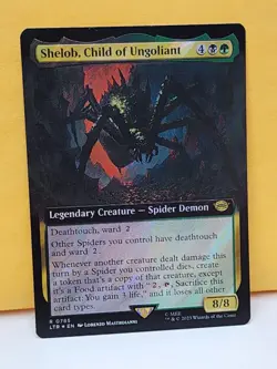 1x EXTENDED SURGE FOIL Shelob, Child of Ungoliant, NM, LTR, Magic Gathering, MtG - Image 3