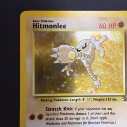 Pokemon TCG Hitmonlee 7/62 Fossil Holo Rare Card WOTC 1999 - Image 5