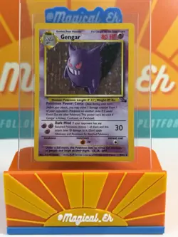 Gengar #5 Holo Rare WoTC Pokemon TCG 1999 Fossil Unlimited MP Moderately Played - Image 1