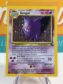 Gengar #5 Holo Rare WoTC Pokemon TCG 1999 Fossil Unlimited MP Moderately Played - Image 3