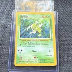 Pokemon Scyther 10/64 Jungle Unlimited Holo Rare English 1999 Basic 70 HP - Image 1
