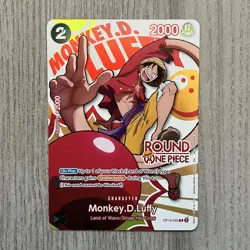 Monkey D. Luffy OP16-095 One Piece x Round 1 Promo Card English - Image 1