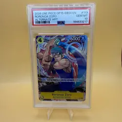 2026 One Piece OP15-113 EN Roronoa Zoro Alternate Art PSA 10 Gem Mint - Image 1
