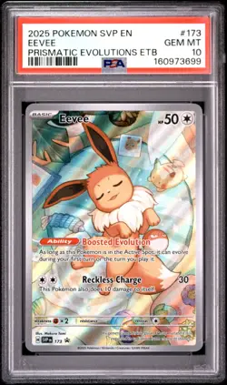 2025 POKEMON SVP BLACK STAR PROMO PRISMATIC EVOLUTIONS ETB #173 EEVEE PSA 10 - Image 1