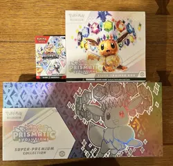 Pokemon Prismatic Evolutions Sealed Lot SPC ETB Booster Bundle - Image 1