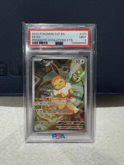 [NICE CERT] PSA 9 POKEMON EEVEE 2025 SVP EN 173 PRISMATIC EVOLUTIONS ETB - Image 1