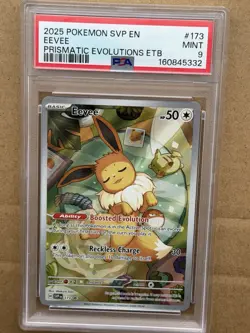 PSA 9 Eevee SVP 173 Black Star Promo Prismatic Evolutions ETB Pokemon Mint - Image 1