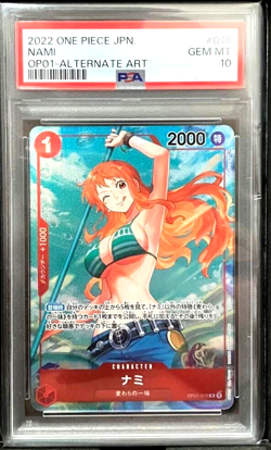 PSA 10 Nami OP01-016 R One Piece Card Game Japanese Alternate Art Parallel Rare - Image 1