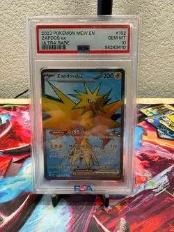 Zapdos ex 192/165 Pokemon 151 Ultra Rare PSA 10 GEM MINT 94243410 - Image 1