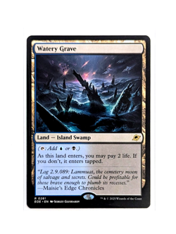 Watery Grave R 0261 REGULAR Dual Lands MTG Edge Of Eternities EOE EN NM/M - Image 1