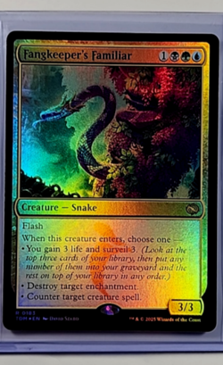 2025 MTG Magic The Gathering TDM Tarkir Dragonstorm Foil 183 Fangkeepers Familar - Image 1
