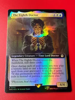1x BORDERLESS SURGE FOIL THE EIGHTH DOCTOR - Doctor Who MTG Magic the Gathering - Image 1