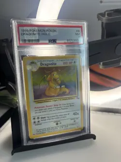 Pokemon TCG Dragonite 4/62 Fossil Holo Rare PSA 7 EN 1999 100 HP - Image 3