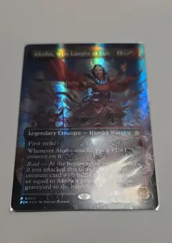 Alesha, Who Laughs at Fate (Borderless) (Mana Foil) Foundations Foil - Image 1